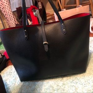 Victoria’s Secret black leather tote